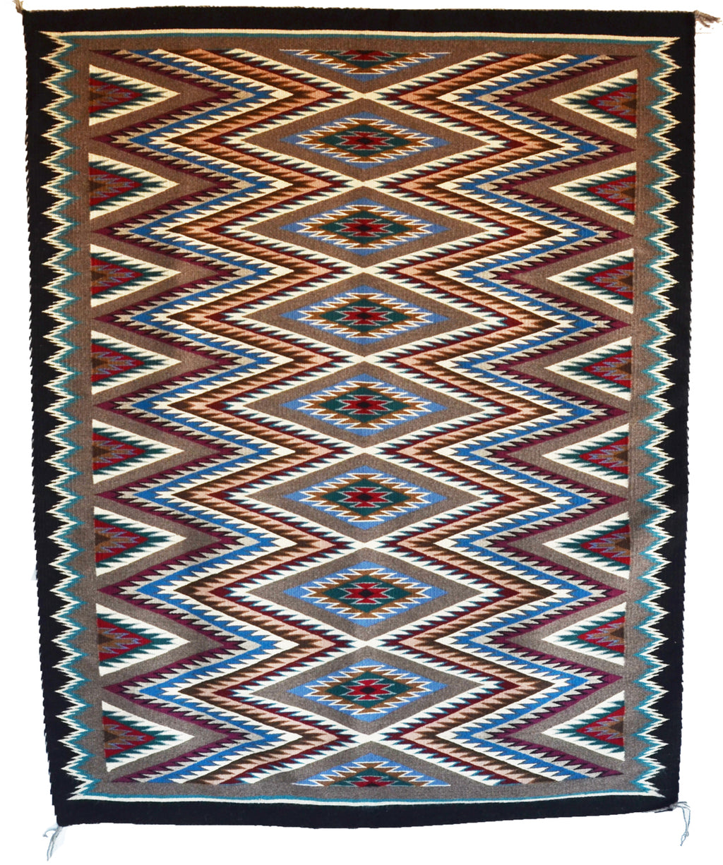 Eye Dazzler Navajo Weaving : 3435 : 49" x 60" (4'1" x 5')