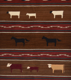 Pictorial Navajo Weaving : GH : Churro 1751 : 29" x 44" (2'4" x 3'8")