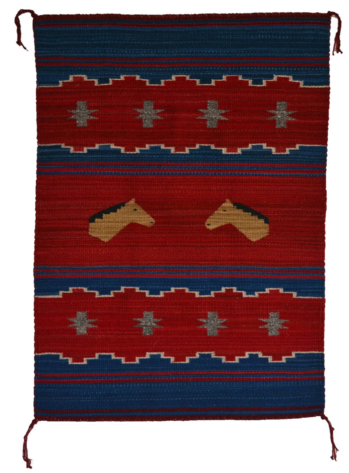 Pictorial Navajo Weaving : GH : Churro 1753 : 22.5" x 31.5" (1'10.5" x 2'7.5")