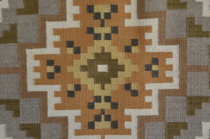 Three Turkey Ruin Navajo Rug : Helen Bia : Churro 1755 : 37" x 62" (3'1" x 5'2")