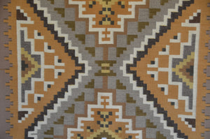 Three Turkey Ruin Navajo Rug : Helen Bia : Churro 1755 : 37" x 62" (3'1" x 5'2")