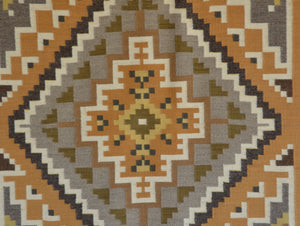 Three Turkey Ruin Navajo Rug : Helen Bia : Churro 1755 : 37" x 62" (3'1" x 5'2")