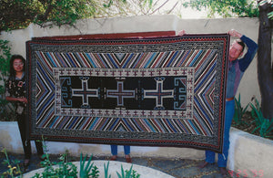 Teec Nos Pos / Red Mesa Navajo Rug: Cindy Nez : Churro 178 : 60" x 96" (5' x 8')