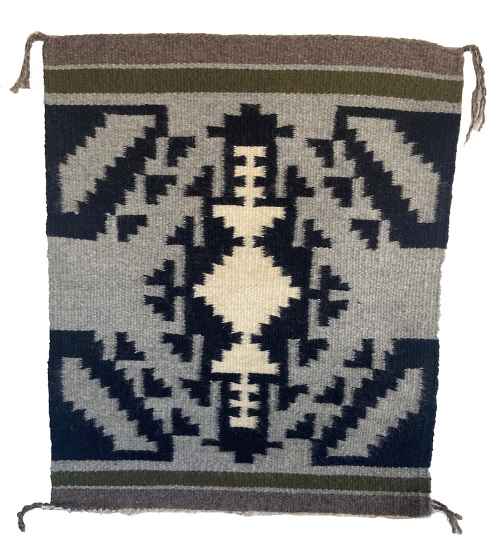 Gallup Throw Navajo Weaving : Lilly Tracey : 3431 : 15" x 19" (1'3" x 1'7")