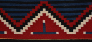 Serape Variant : Navajo Rug:  Elsie Bia : Churro 1752 : 24" x 36" (2' x 3')