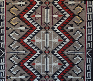 Teec Nos Pos Runner : Navajo Rug : Marion Nez : Churro 1760 : 25" x 60" (2'1" x 5')