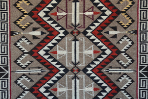 Teec Nos Pos Runner : Navajo Rug : Marion Nez : Churro 1760 : 25" x 60" (2'1" x 5')