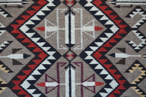 Teec Nos Pos Runner : Navajo Rug : Marion Nez : Churro 1760 : 25" x 60" (2'1" x 5')