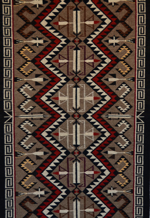 Teec Nos Pos Runner : Navajo Rug : Marion Nez : Churro 1760 : 25" x 60" (2'1" x 5')