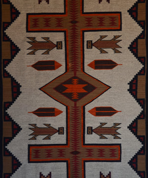 Crystal Pictorial  : Navajo Rug : Geraldine Phillips : Churro 1761 : 46" x 86" (3'10" x 7'2")