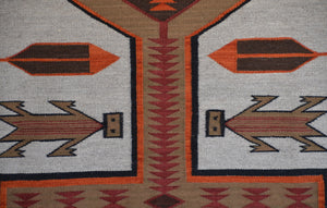 Crystal Pictorial  : Navajo Rug : Geraldine Phillips : Churro 1761 : 46" x 86" (3'10" x 7'2")