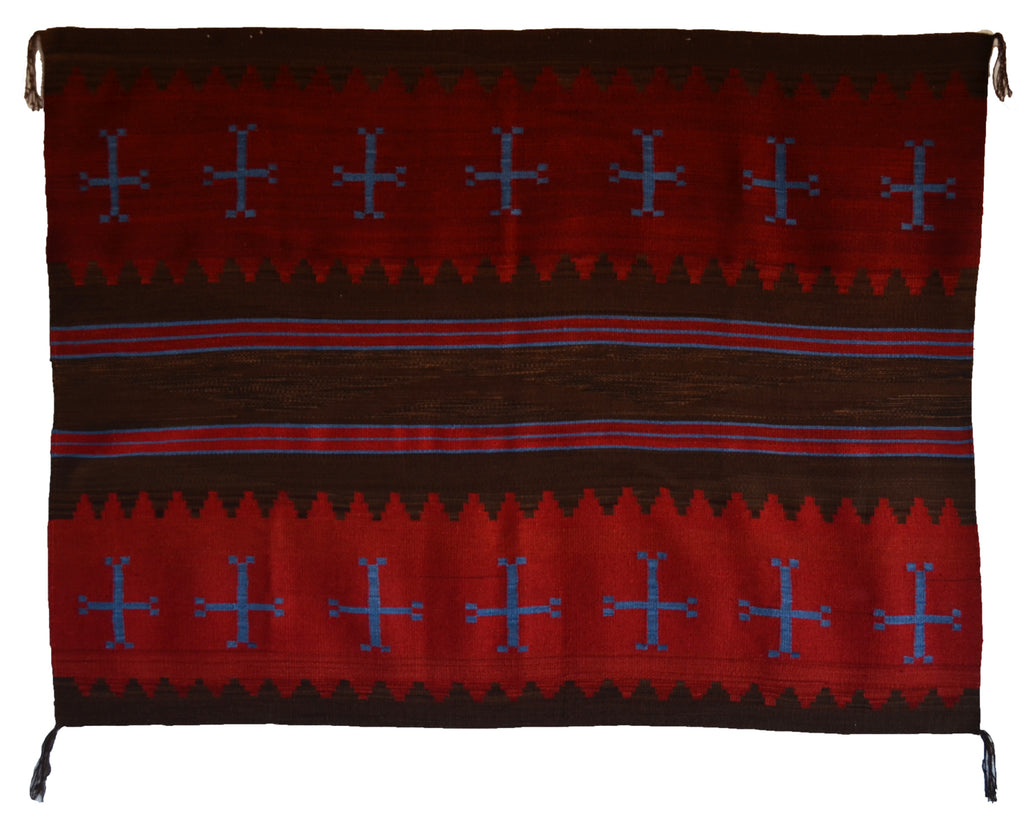 Manta Navajo Weaving : Jalucie Marianito : Churro 1764 : 52" x 60" (4'4" x 5')