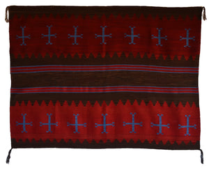 Manta Navajo Weaving : Jalucie Marianito : Churro 1764 : 52" x 60" (4'4" x 5')