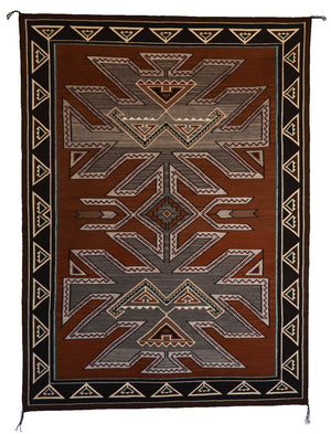 Teec Nos Pos Navajo Rug: Cecelia Nez : Churro 1765 : 47" x 64" (3'11" x 5'4")