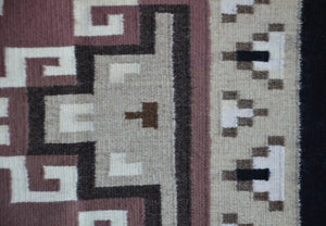 Two Grey Hills Navajo Rug : Irene Bia : Churro 1766 : 42" x 66" (3'6" x 5'6")