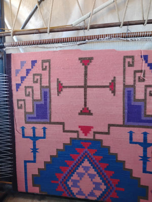 Crystal Navajo Rug : Geraldine Phillips : Churro 1767 : 42" x 73" (3'6" x 6'1")