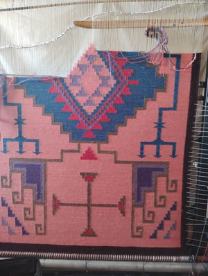 Crystal Navajo Rug : Geraldine Phillips : Churro 1767 : 42" x 73" (3'6" x 6'1")