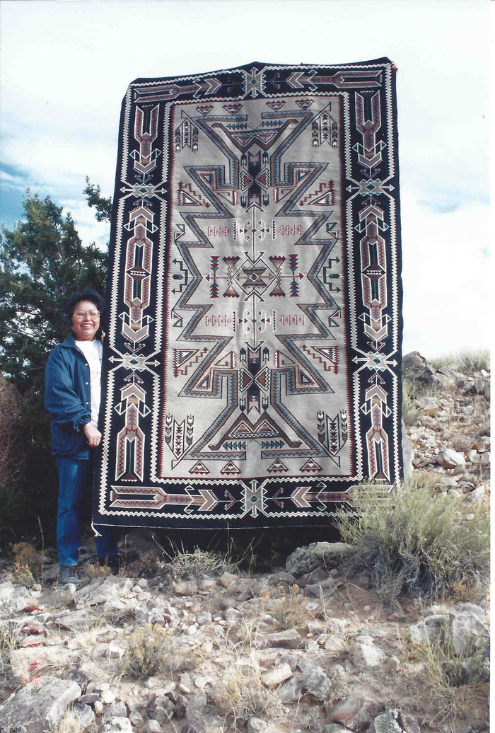 Teec Nos Pos Navajo Rug : Linda Nez : Churro 151 : 72" x 108" (6' x 9')